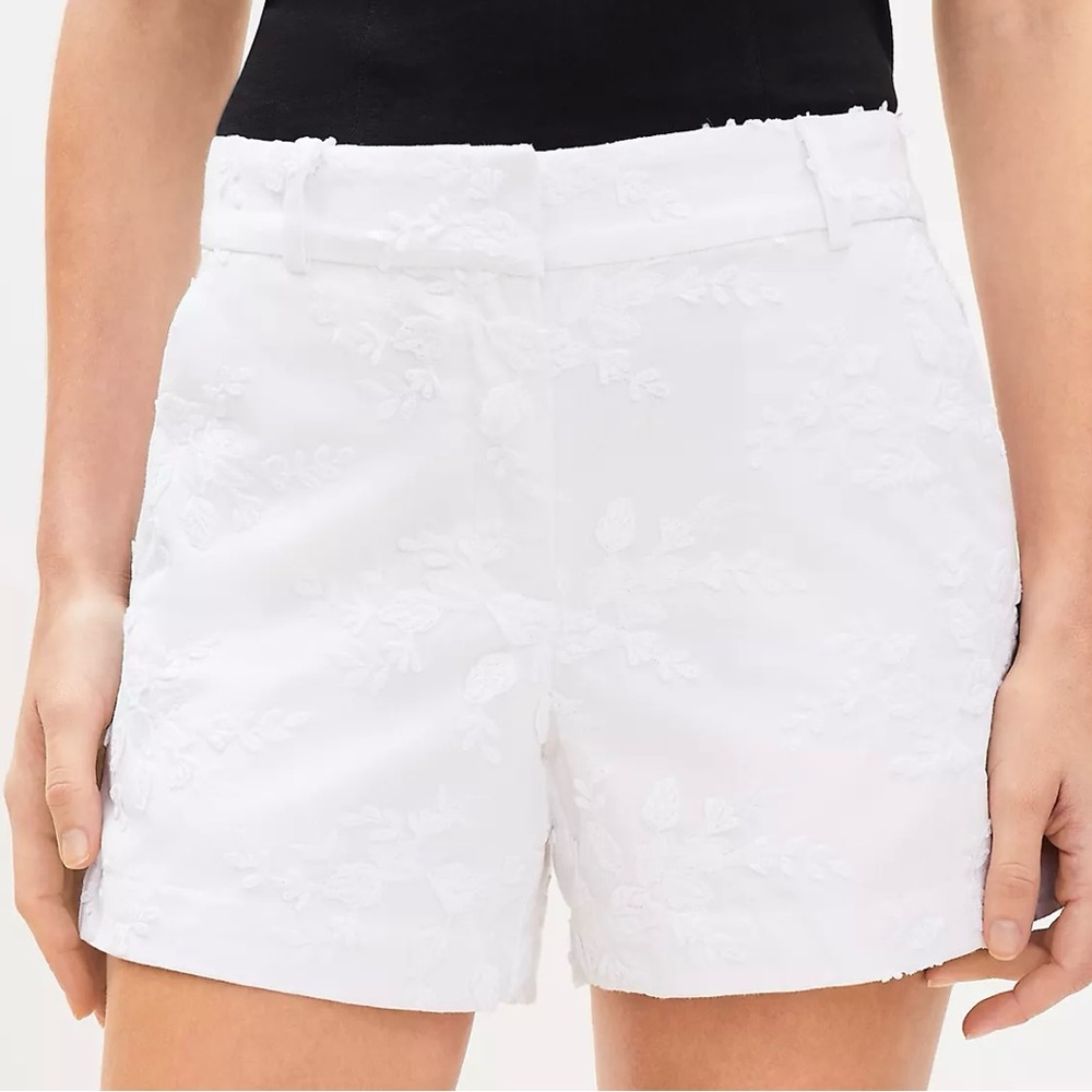 LOFT Women's Riviera Floral Embroidered Shorts NWT - Picture 5 of 9